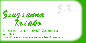 zsuzsanna kripko business card